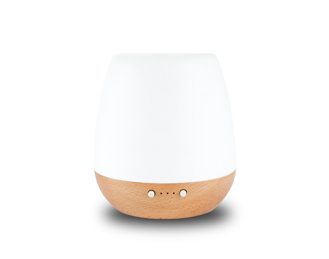 Mona-M2BG Portable  Wooden Base White Electric Ultrasonic Diffuser With Light