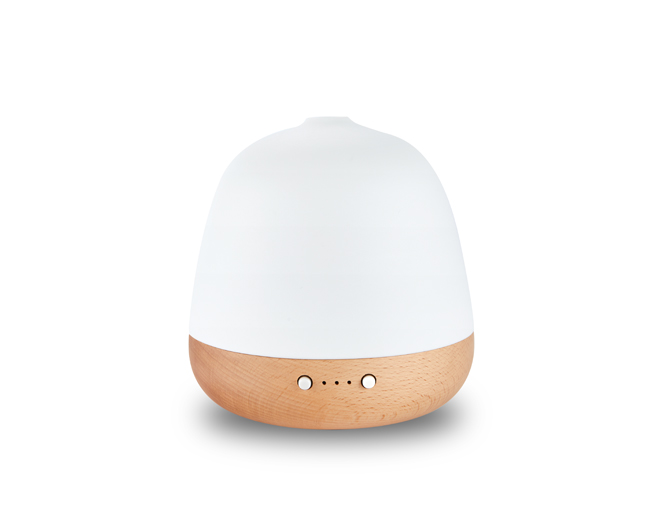 Mia base de madera mini difusor ultrasónico eléctrico con lámpara